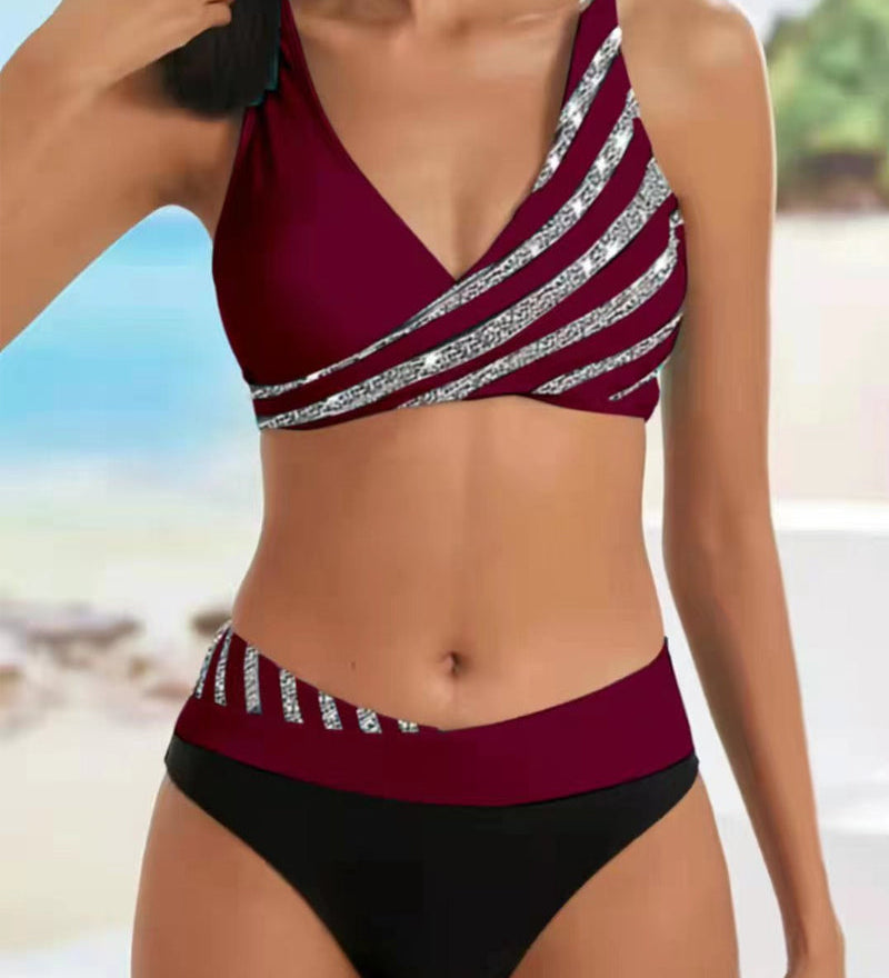 Mona - Bikini Impreso en Tonos Cálidos