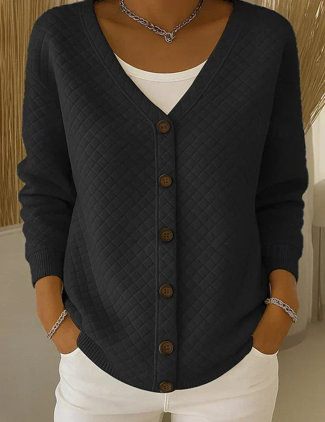 Laverne™ | Cárdigan Gequilt con Botones