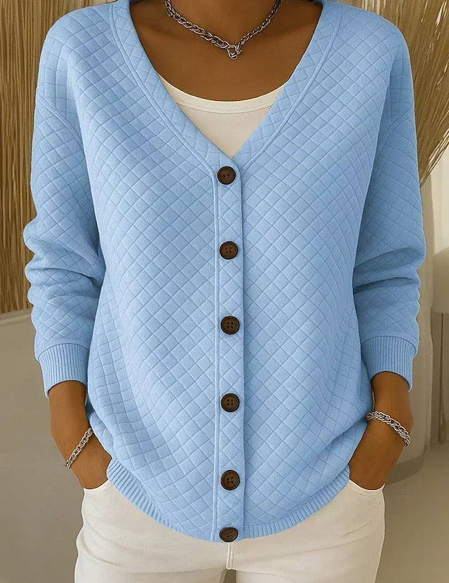Laverne™ | Cárdigan Gequilt con Botones