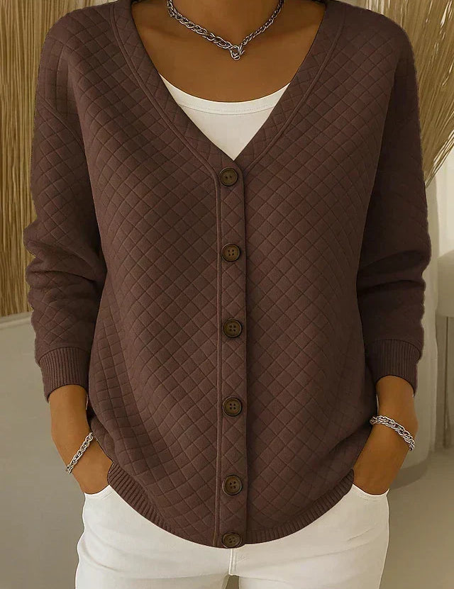Laverne™ | Cárdigan Gequilt con Botones