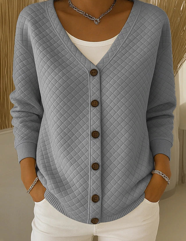 Laverne™ | Cárdigan Gequilt con Botones