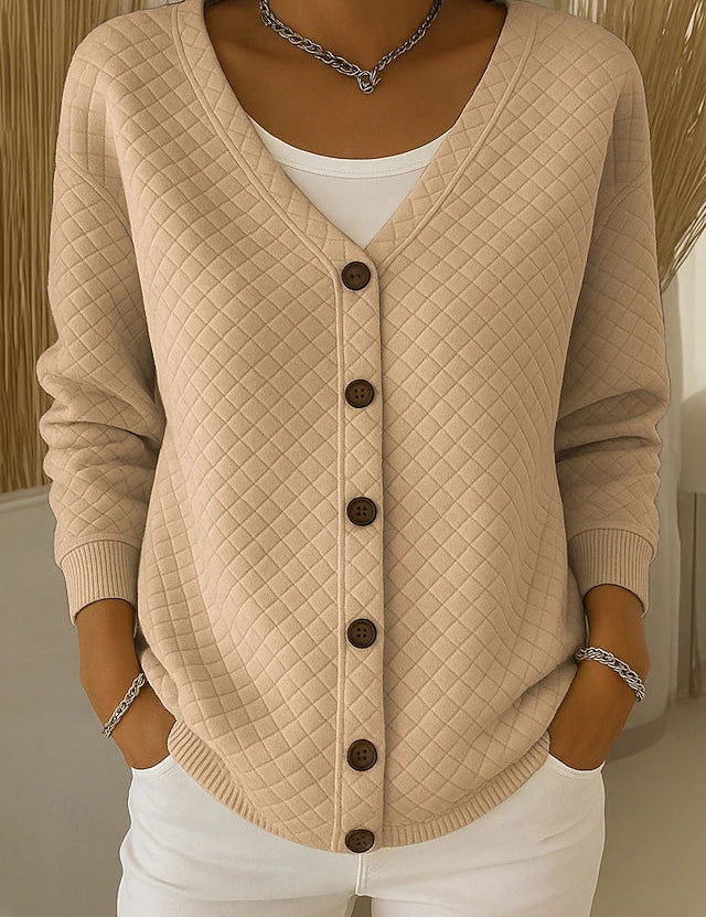 Laverne™ | Cárdigan Gequilt con Botones