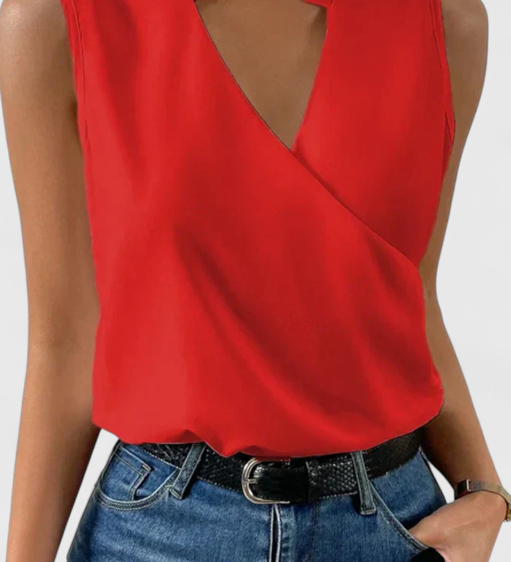 Yariela Top Suave de Verano con Escote en V