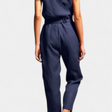 Maggie Cotton Sleeveless V-Neck with Criss-Cross Waist
