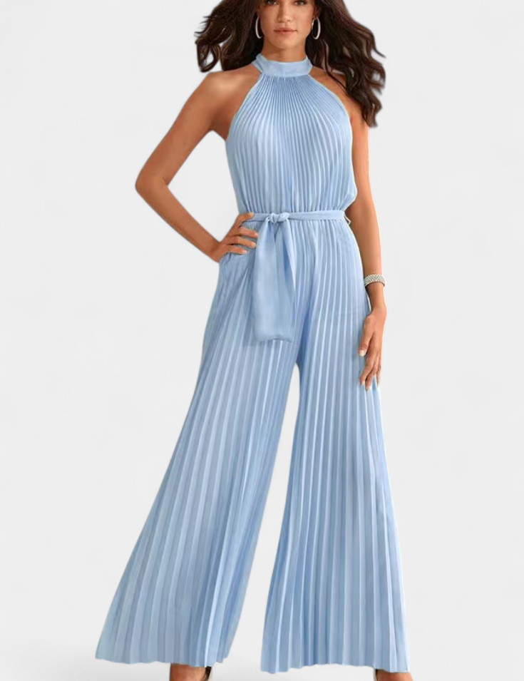 Patrizia Mono Palazzo Plisado con Cuello Halter