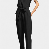 Maggie Cotton Sleeveless V-Neck with Criss-Cross Waist