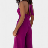 Jessica Mono Halter Cruzado sin Espalda y Pierna Ancha