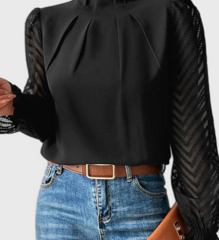 Helga Blusa de Manga Larga Náutica