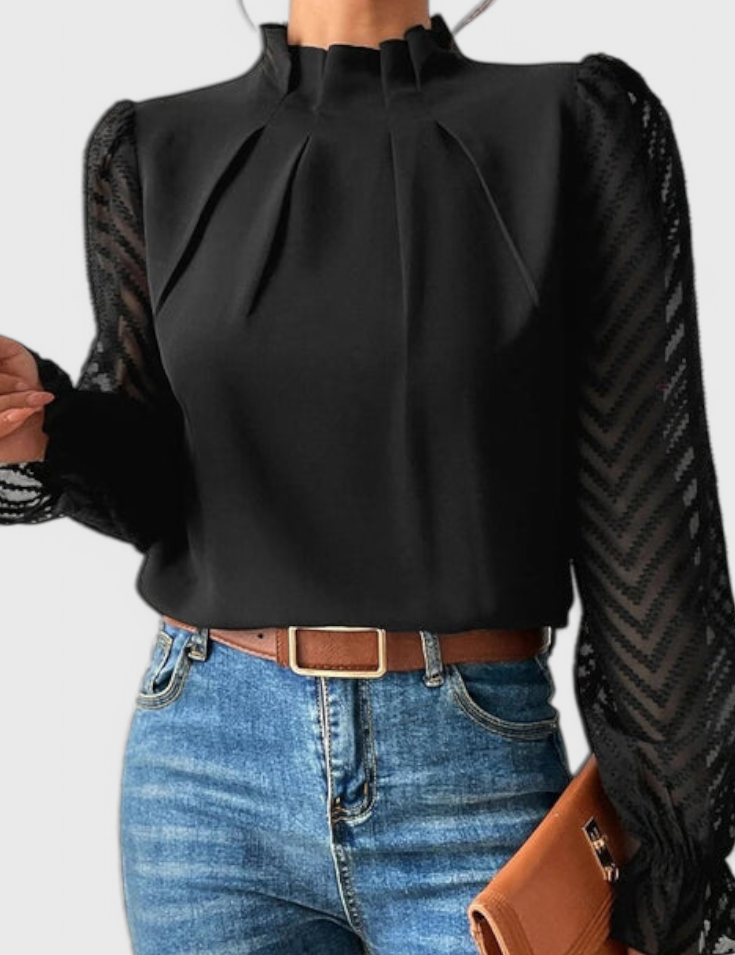 Helga Blusa de Manga Larga Náutica