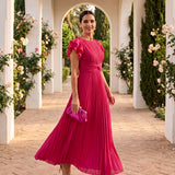 Seraphina | Elegante Vestido Maxi Plisado con Cintura Anudada
