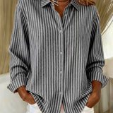 Jacqueline™ | Camisa a Rayas con Botones