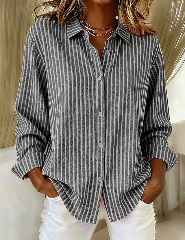Jacqueline™ | Camisa a Rayas con Botones