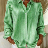 Jacqueline™ | Camisa a Rayas con Botones
