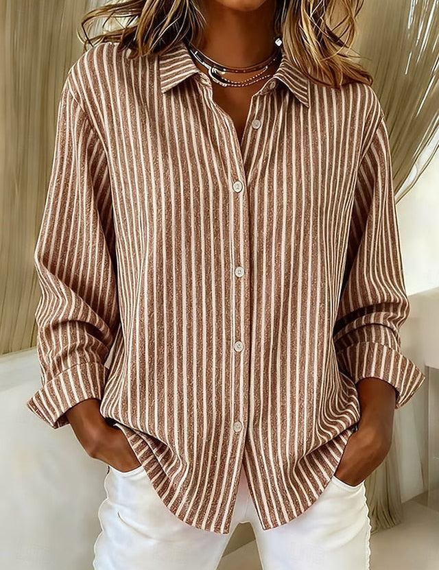 Jacqueline™ | Camisa a Rayas con Botones