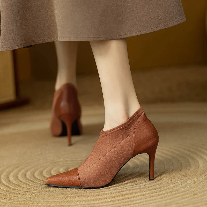 Tacones de Cuero Genuino Veronica