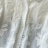 Prairie Camisa de Encaje Bordado