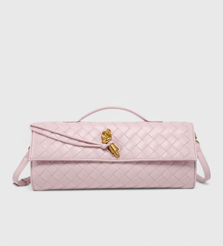 Clutch Melanie con detalle de nudo dorado