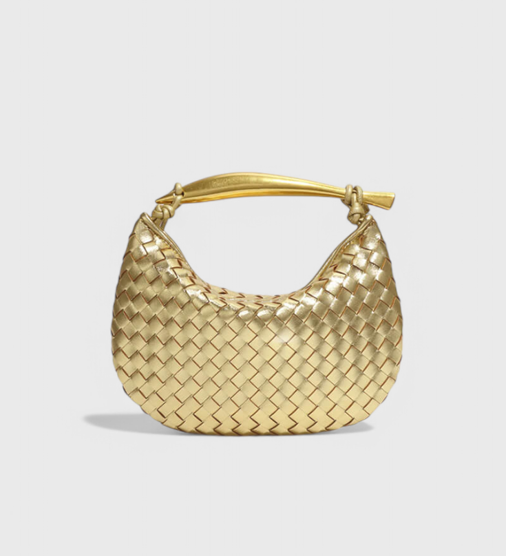 Gerda Bolso Woven con Asa Dorada