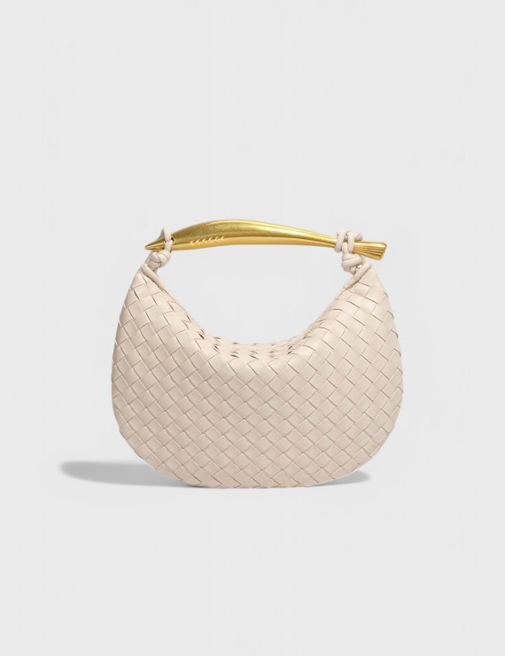 Paola - Bolso Woven con Asa Dorada