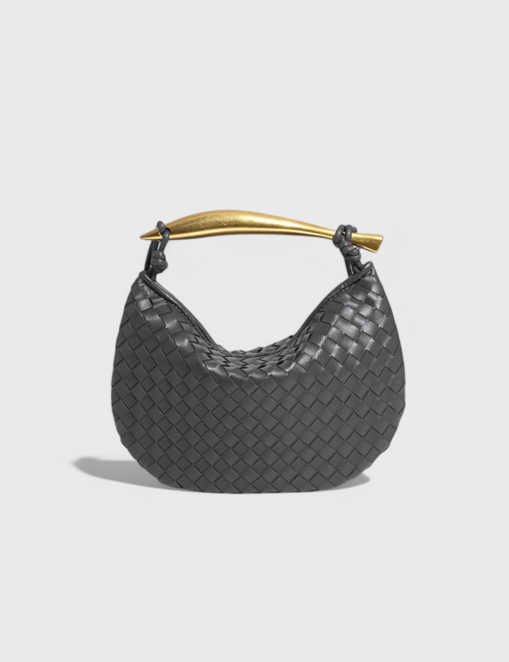 Paola - Bolso Woven con Asa Dorada