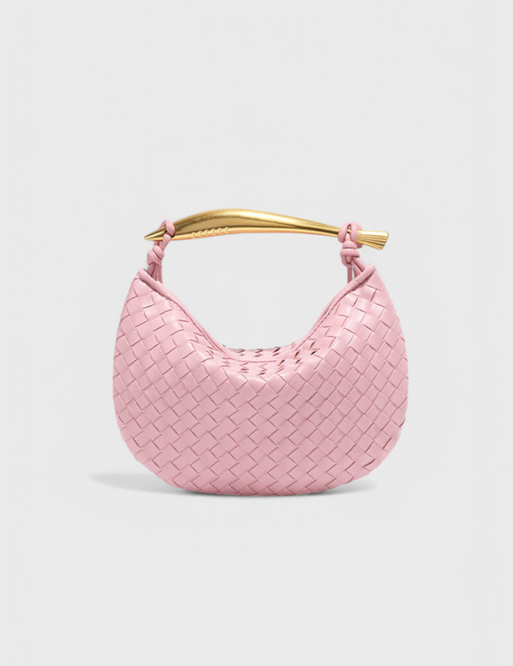 Paola - Bolso Woven con Asa Dorada