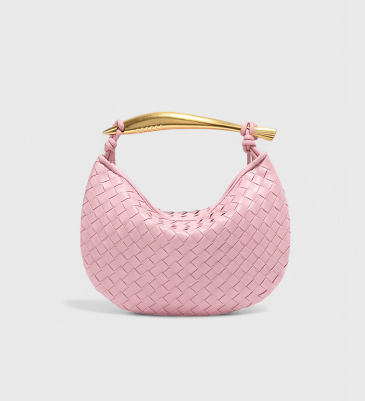 Gerda Bolso Woven con Asa Dorada