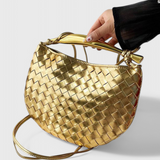 Paola - Bolso Woven con Asa Dorada
