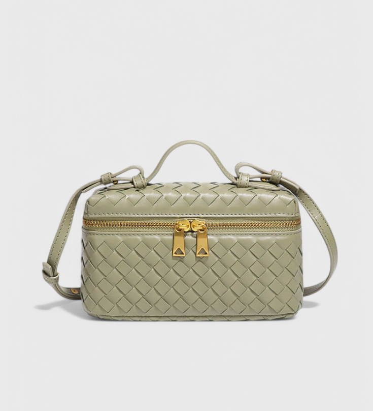 Milla Bolso Mini Trenzado con Herrajes Dorados