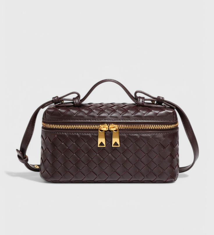 Milla Bolso Mini Trenzado con Herrajes Dorados