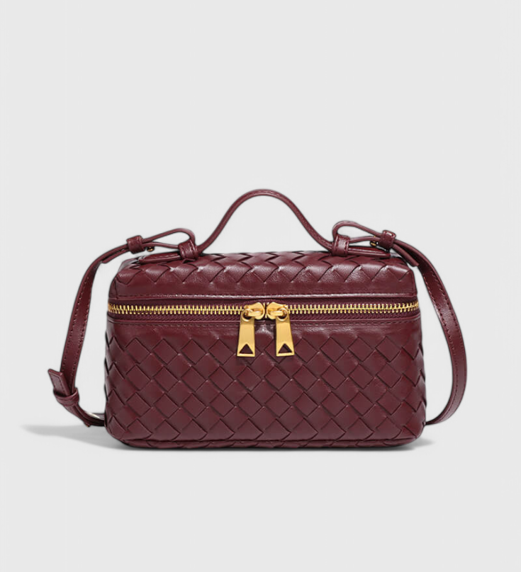 Milla Bolso Mini Trenzado con Herrajes Dorados