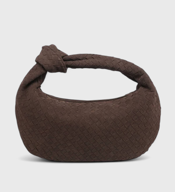 Lila Medium Woven Bag with Knot Detail
