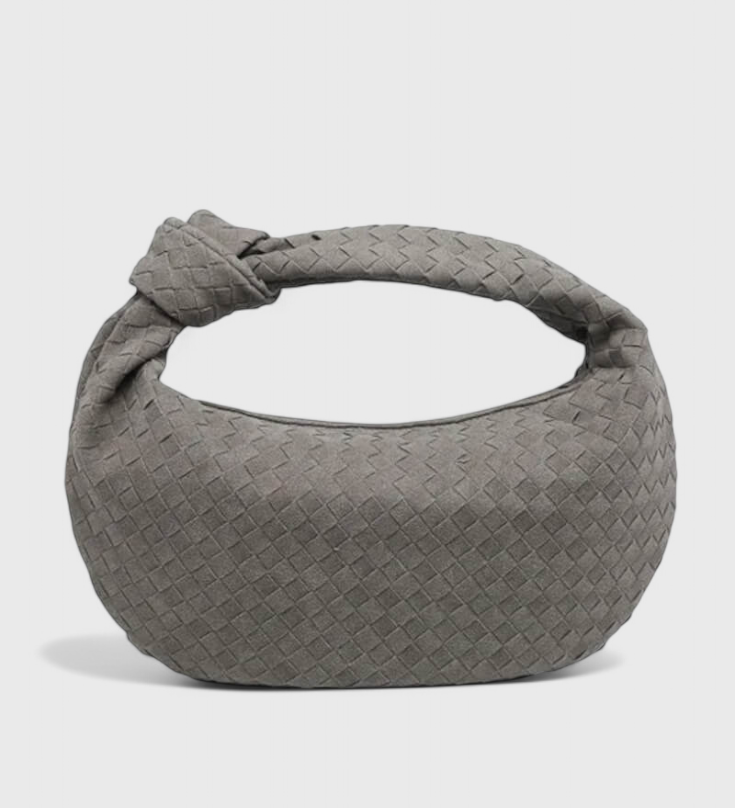 Lila Medium Woven Bag with Knot Detail