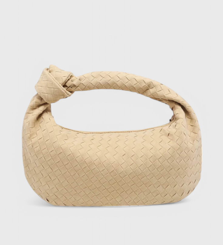 Lila Medium Woven Bag with Knot Detail