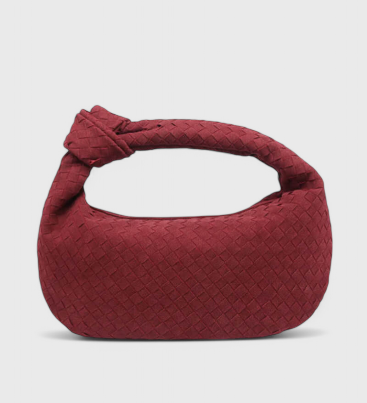 Lila Medium Woven Bag with Knot Detail
