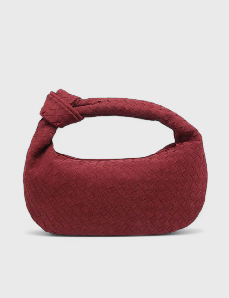 Lila Bolso Mediano Woven con Detalle de Nudo