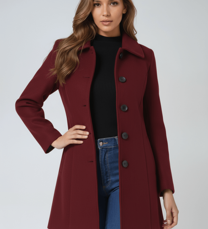 Helena | Abrigo de invierno para mujer con un botón