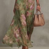 Lidia | Vestido Maxi Halter Floral Elegante