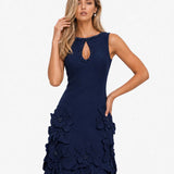 Vestido Mini Elegante Sin Mangas con Recorte