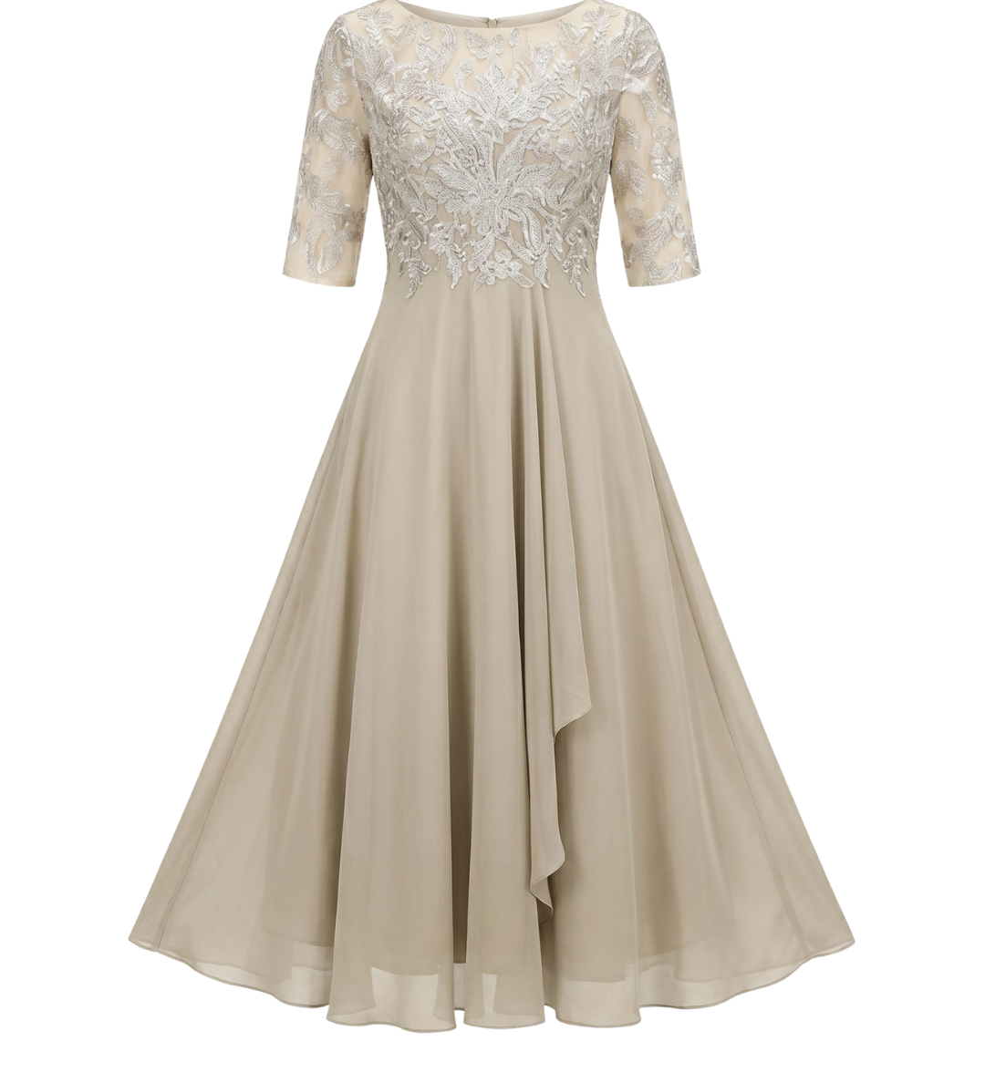 Vestido de Encaje Otoñal