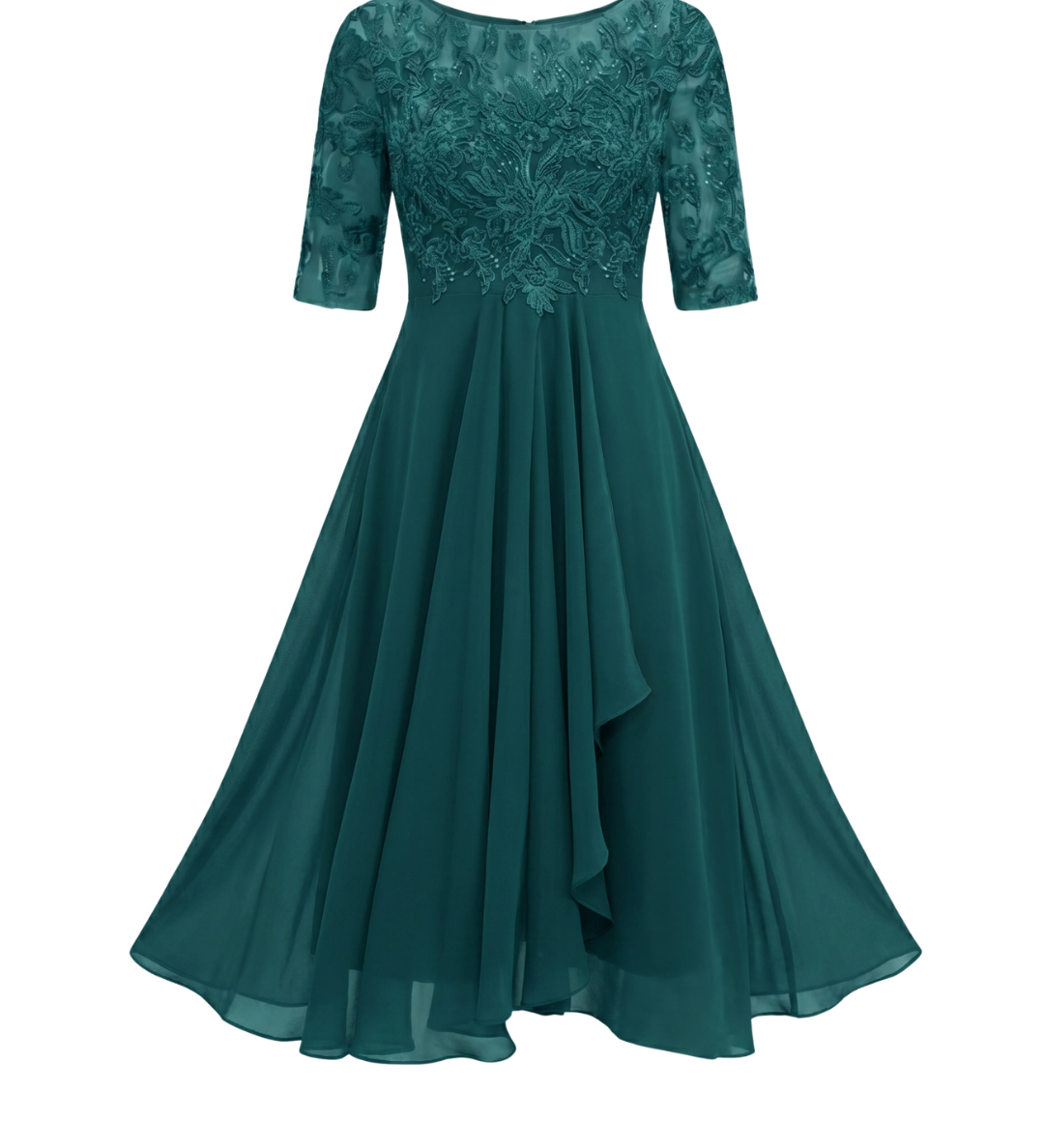 Vestido de Encaje Otoñal