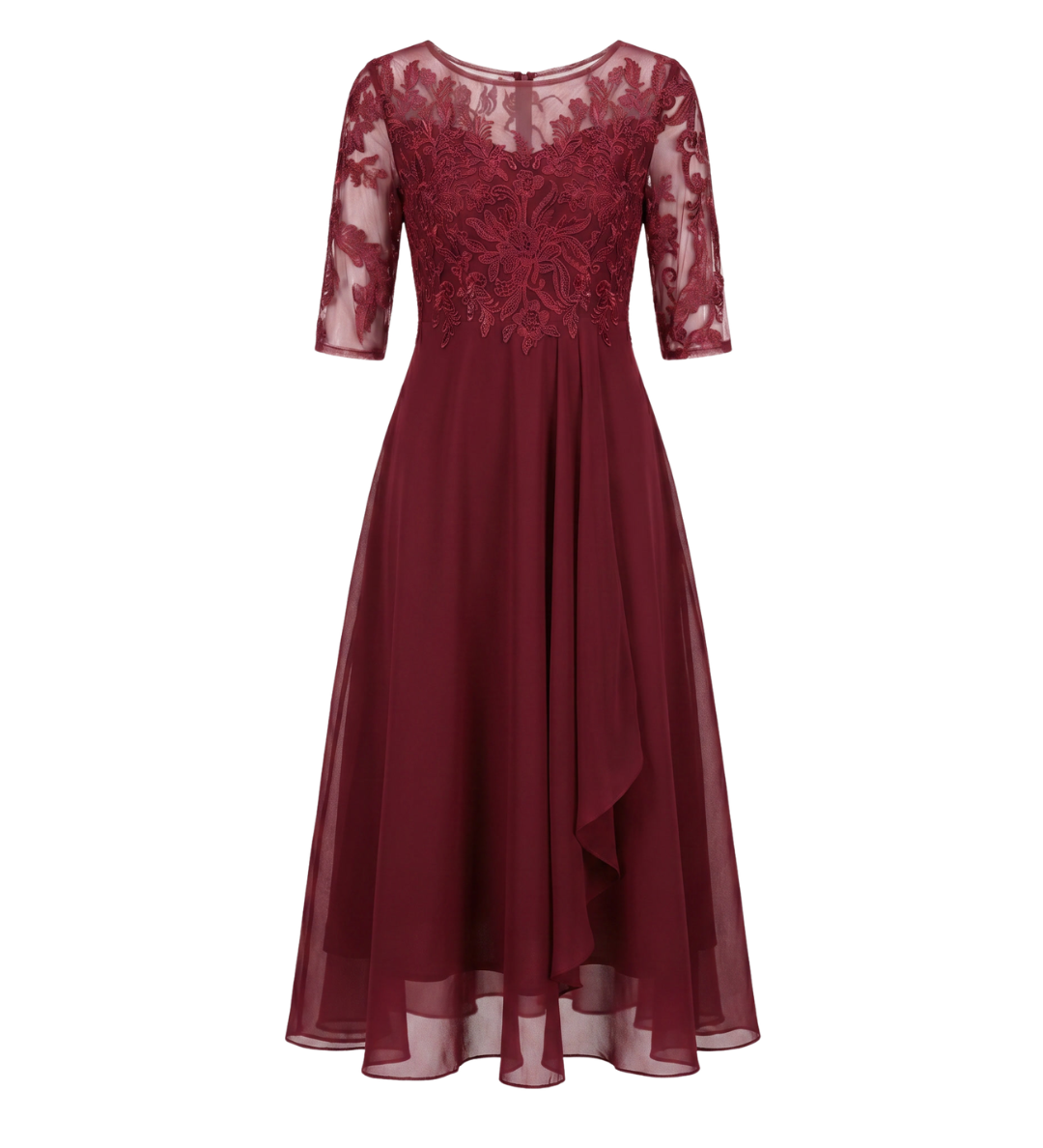 Vestido de Encaje Otoñal