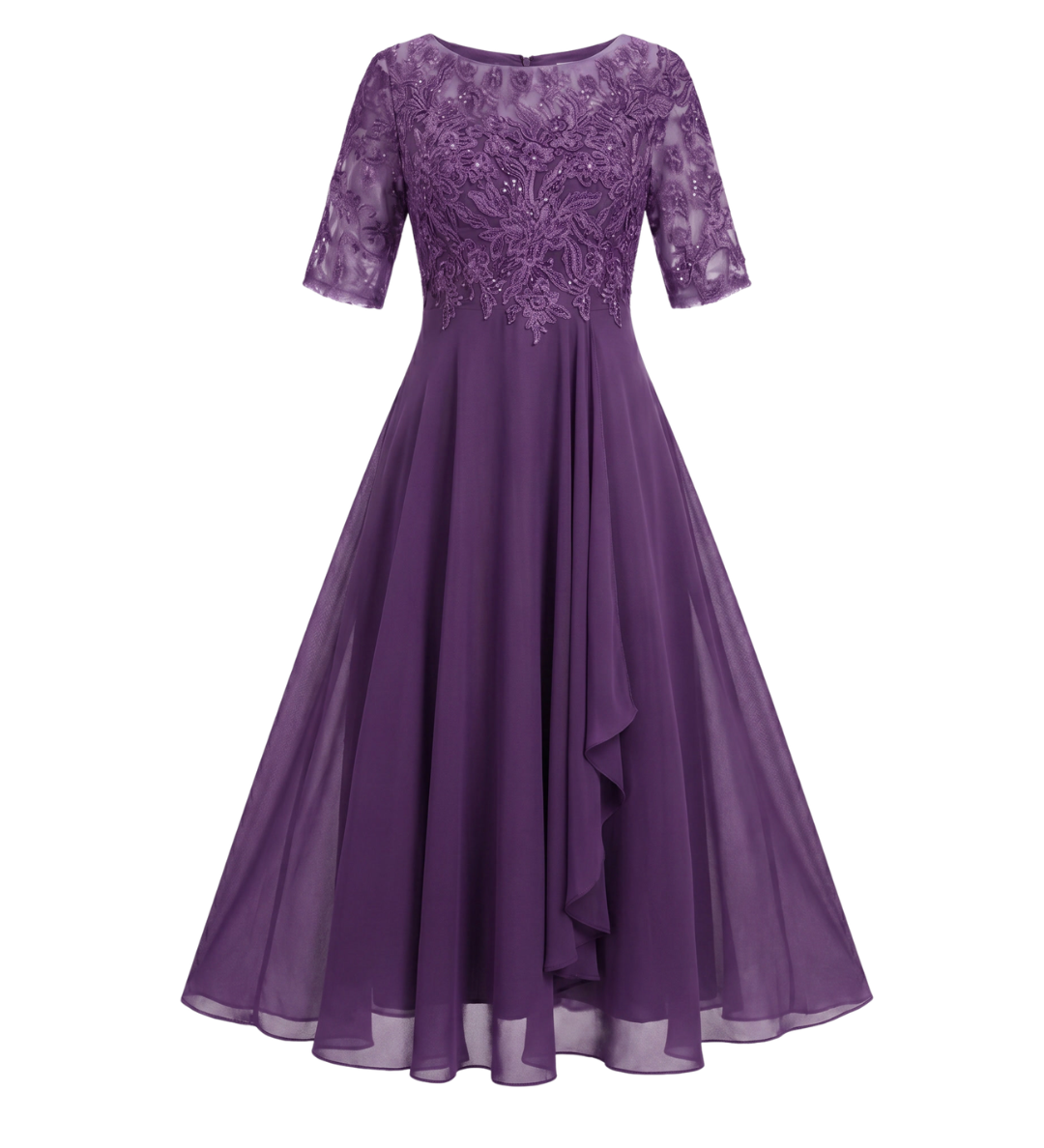 Vestido de Encaje Otoñal