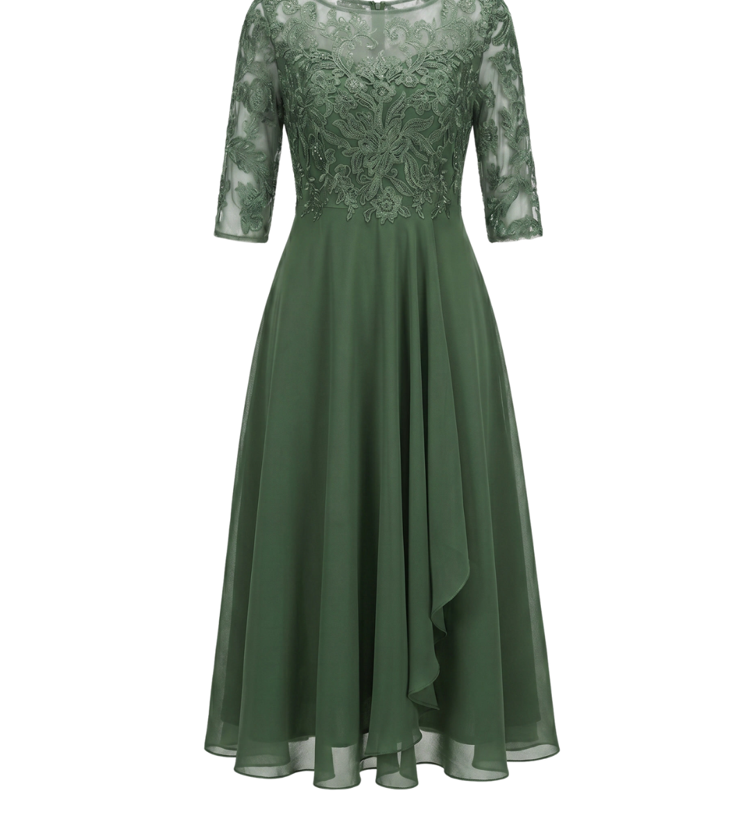 Vestido de Encaje Otoñal