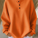 Mirabel™ | Sudadera Henley de Waffle Acogedora