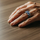 Anillo de Oro Vintage con Onda del Océano