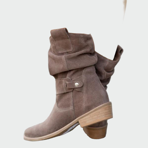 Eva - Soft Suede Casual Boots With Modern Detail