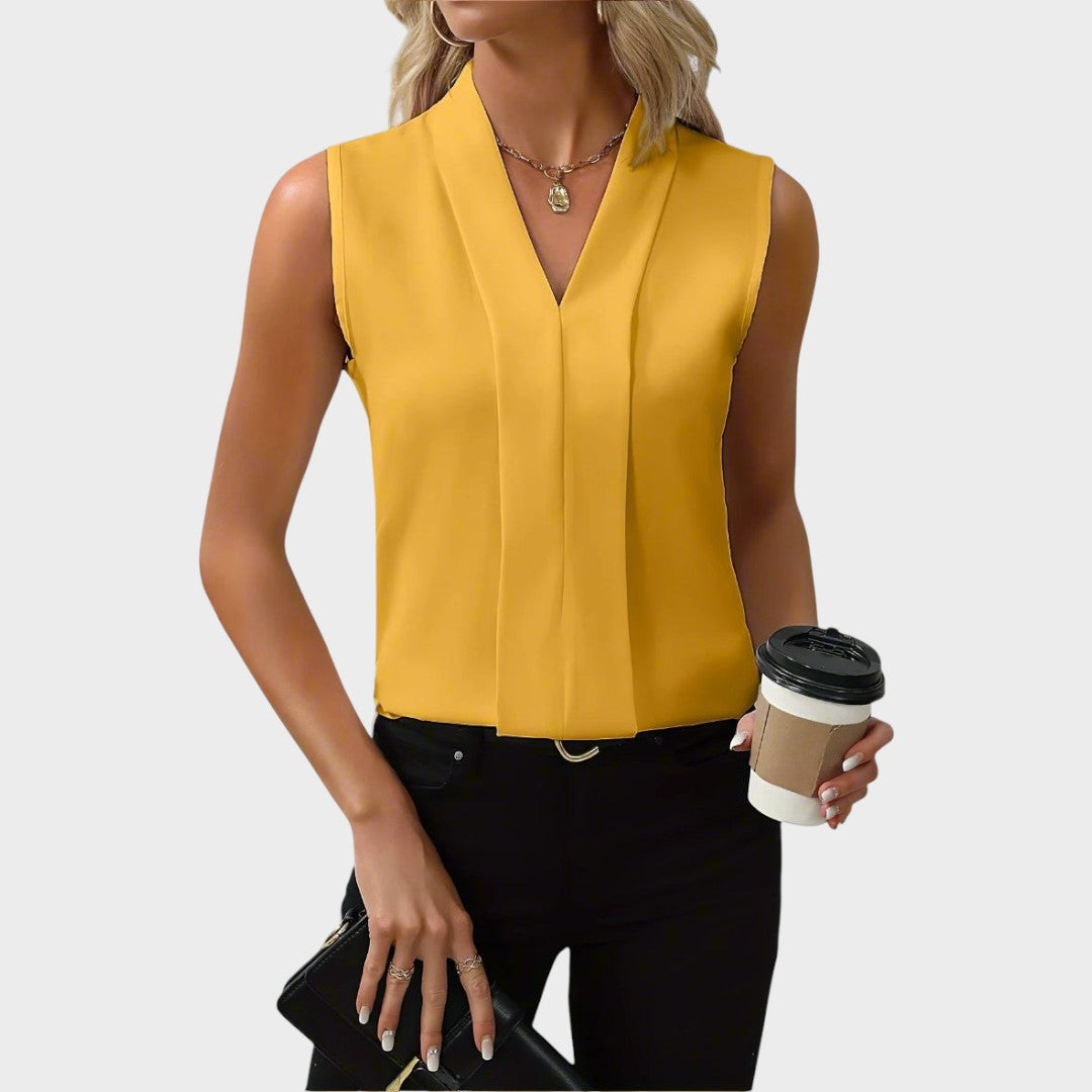 Roma | Blusa Sin Mangas Con Cuello En V