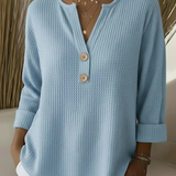 Lucinda™ | Top de Botón Henley