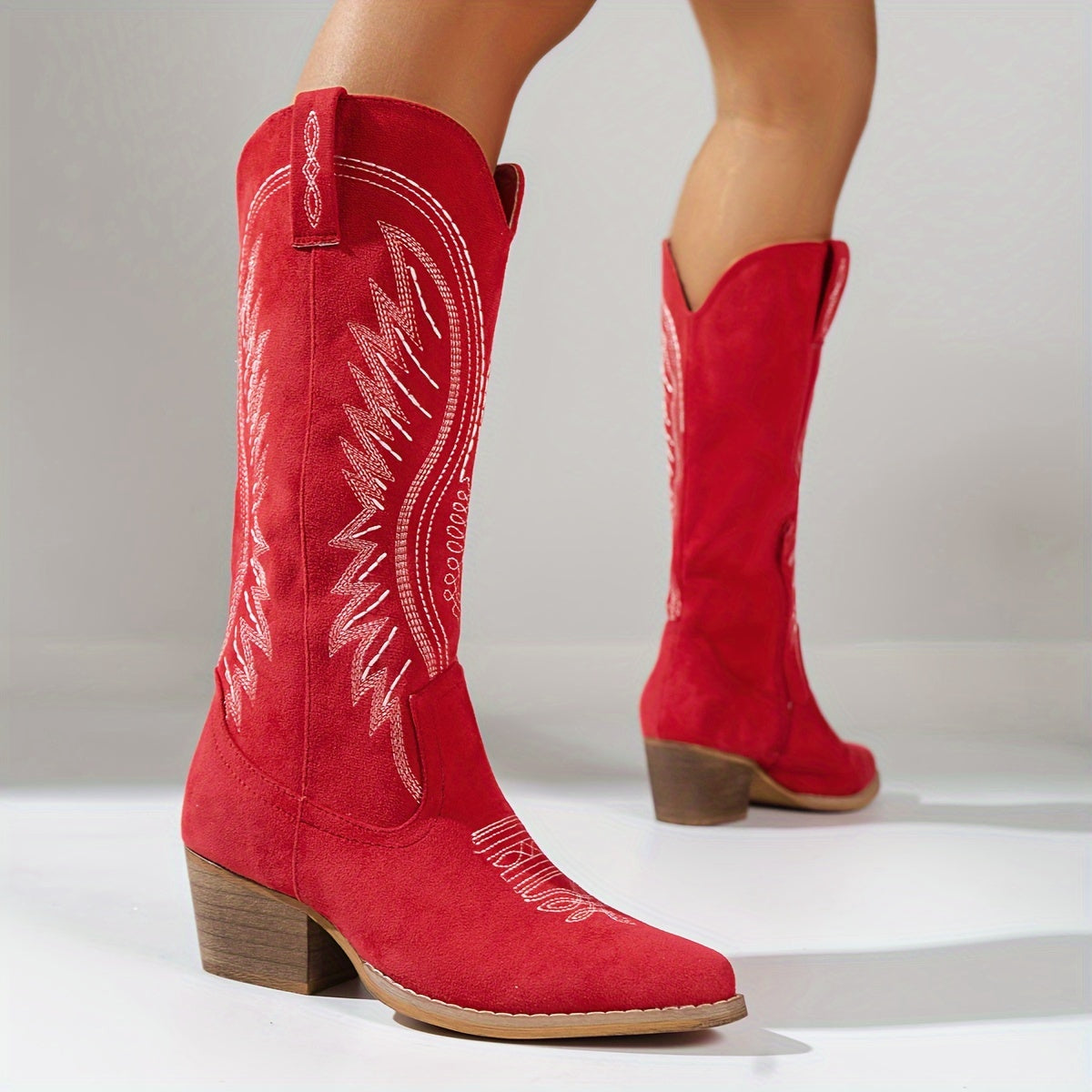 Valentina - Stable and Comfortable Block Heel Cowboy Boots