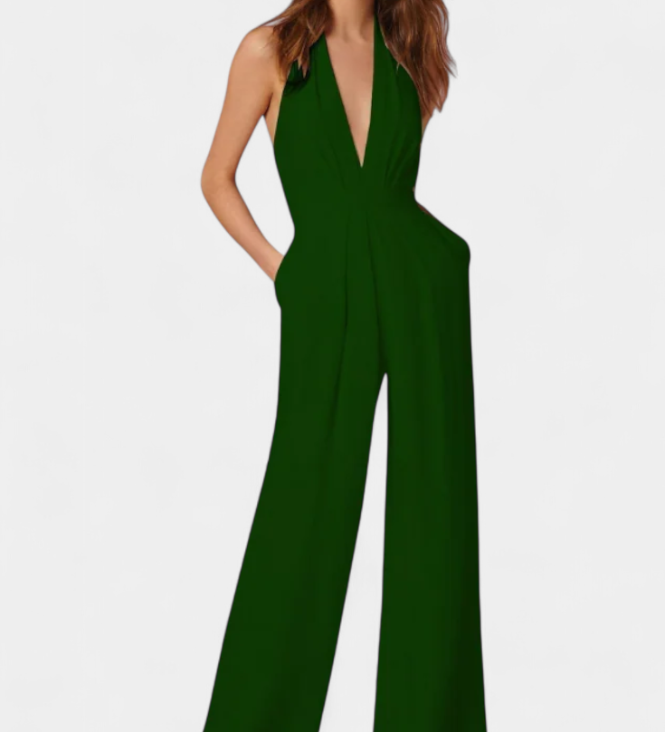 Lightweight Elegant Lilac Wide-Leg Jumpsuit